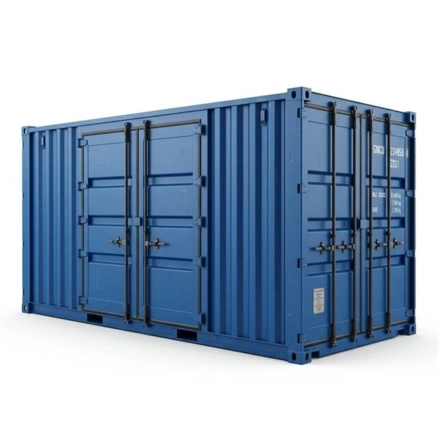 20ft Open Side Container – One-Trip – Blue