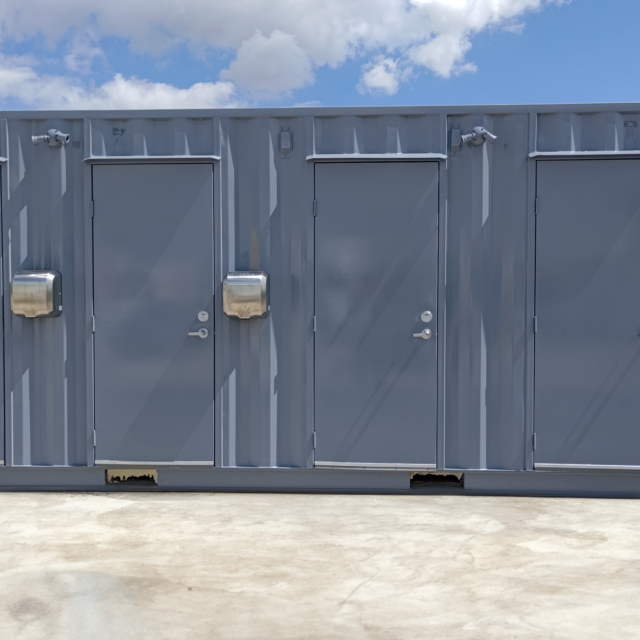 Shipping Container Bathroom – 8 Stalls