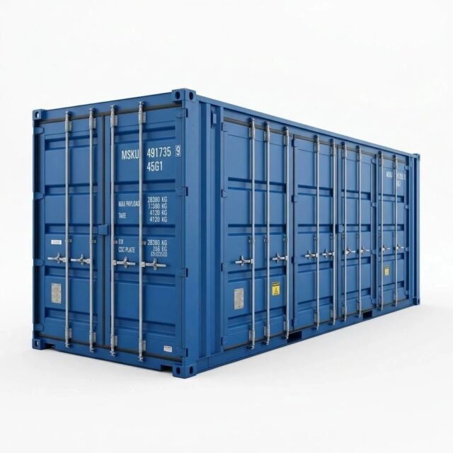 40ft High Cube Open Side Container – One-Trip – Blue