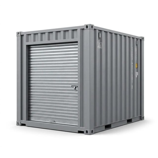 10ft Storage Container with Roll-Up Door – Modified – Gray